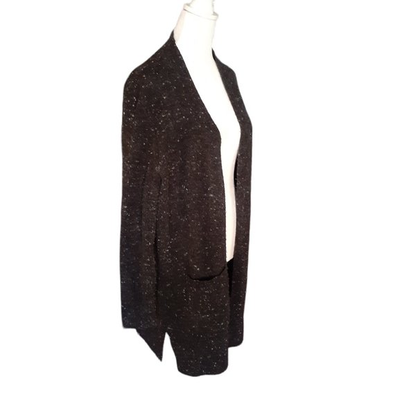 Madewell open cardigan. soft.mid weight color black With White Specks Size M - Picture 1 of 6